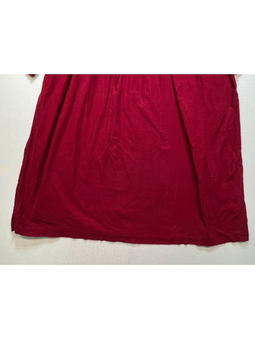 Eddie Bauer Womens Corduroy Button Front Midi Dress Long Sleeve Size 16 Burgundy - Picture 13 of 14